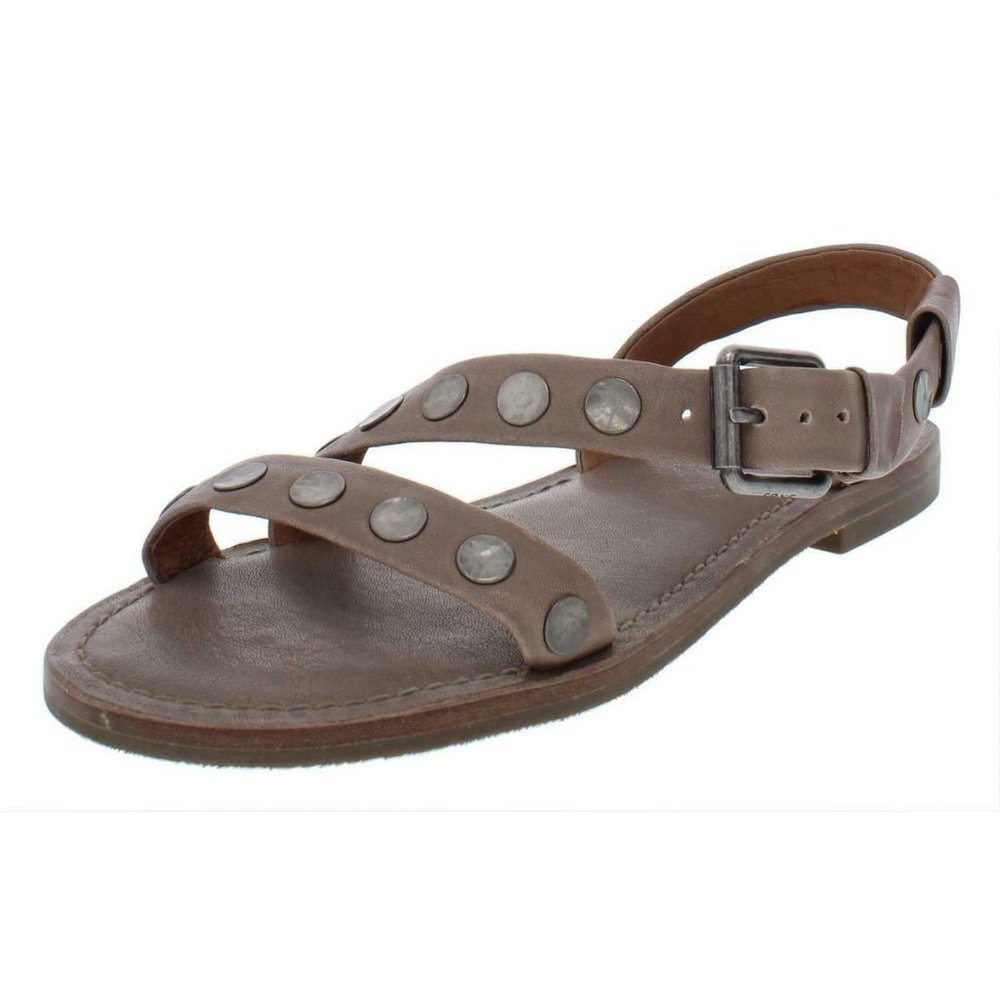 Frye Morgan Stud Flat Leather Sandal Women's
